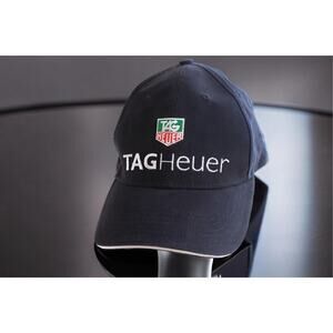 TAG Heuer Black Embroidered Logo Baseball Cap Adjustable Strap Hat